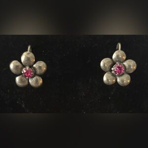 Sabika Silver Floral Earrings